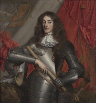 Retrato do rei Jaime II e VII em armadura como duque de York (1633-1701) de John Michael Wright